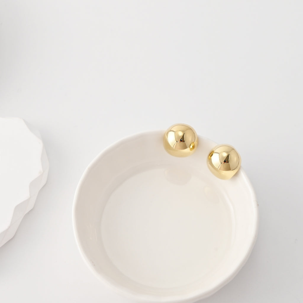 C Shape Earrings | 18K Gold Plated, S925 Sterling Silver Ear Pin, Finished Earring