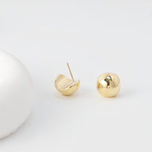 Load image into Gallery viewer, C Shape Earrings | 18K Gold Plated, S925 Sterling Silver Ear Pin, Finished Earring