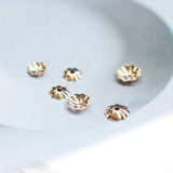 50pcs- 14K Gold Filled Bead Caps, Flower Bead Caps, 3mm,4mm,5mm,6mm, Flower Spacer Beads, USA, 1/20 GF Jewelry Making BL009