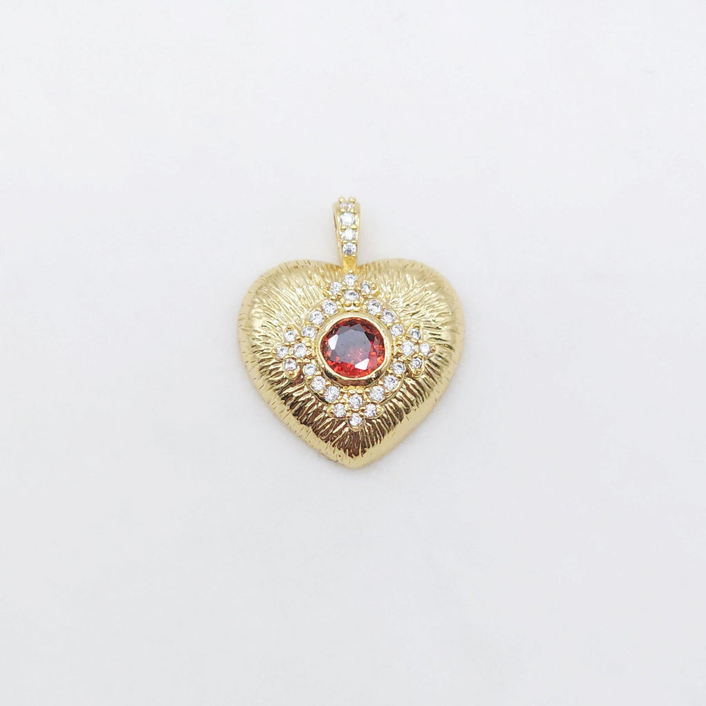 Textured Cubic Pave Pendant, 18K Gold Plated, Star/Moon/Oval/Roumd/Flower/Hand/Heart, Jewelry making supplies S20499