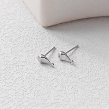 Load image into Gallery viewer, Drop Earring Post with loop, 18K Gold Plated, Nickel Free Earrings, Teardrop Shaped Ear Stud, Jewelry Making Findings D0440