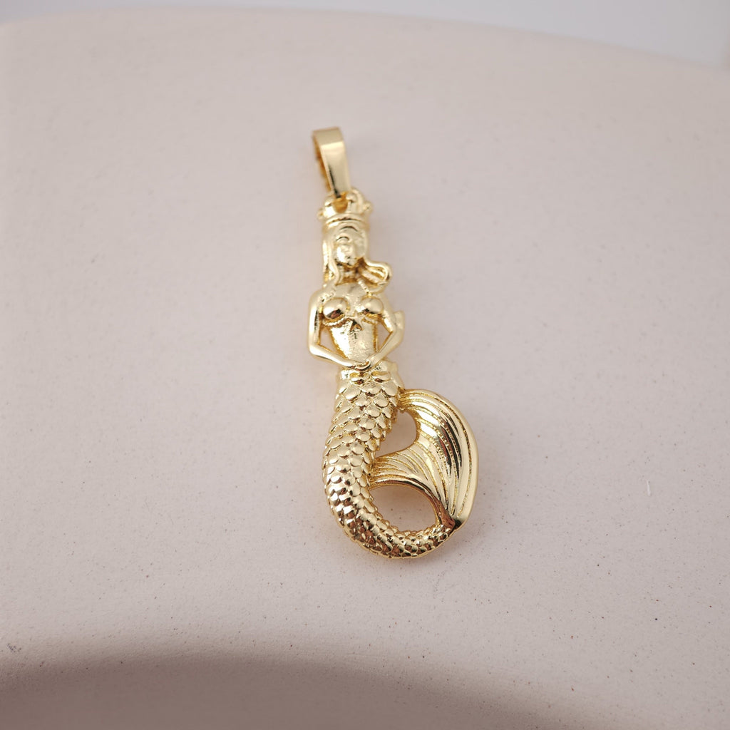 Seahorse Charms, Mermaid Pendant, 18K Gold Plated Cubic Micro CZ Pave Charms, Seahorse Pendant for Necklace Jewelry Findings S1218