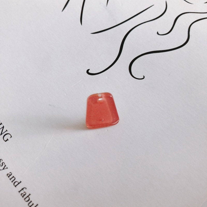 10PCS Trapezoid Acrylic Earring Findings, 7 Colors You Choose, S925 Silver Ear Stick, Nickel Free, Earring Finding MY004