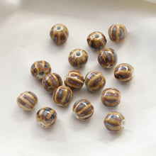 Cargar imagen en el visor de la galería, 5 cuentas espaciadoras de calabaza, colgante de calabaza de cerámica, cuentas de cerámica para hacer joyas, hallazgos de cuentas DIY GZ432