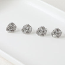 Load image into Gallery viewer, 14K Gold Plated Irregular Ruffles Floral Earring Post, Silver, Earring Parts, S925 Silver Pin, Hoop earring for Jewelry Making BB117