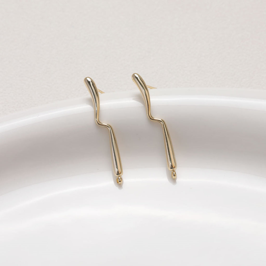 Pendientes minimalistas con pasador y aro, de plata S925, sin níquel, de oro y plata, hipoalergénicos, ZZ049