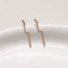 Cargar imagen en el visor de la galería, Pendientes minimalistas con pasador y aro, de plata S925, sin níquel, de oro y plata, hipoalergénicos, ZZ049