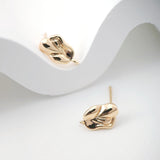10pcs Gold/Silver Stone Earring Post With Loop, S925 Silver Pin Nickel Free Earrings, Ear Stud Loop, Hypoallergenic Earring Findings ZX173
