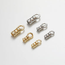 Load image into Gallery viewer, 10pcs 14K Gold Plated Crimp End, Cord ends, Chain Crimps, Jewellery Making Findings GE134