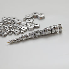 Load image into Gallery viewer, 50PCS- Donut Spacer Beads, Tone Rondelle Spacer Beads, Tire Beads, 18k Gold Plated Beads, Bracelet Making, Jewelry Finding SC021