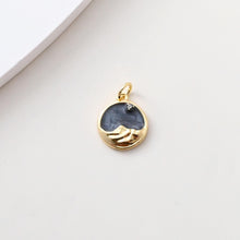 Load image into Gallery viewer, Enamel Round Charms Collections, Unicorn, Flower Pendant, Rabbit Pendant, 18K Gold Plated, Necklace Making Charms, Jewelry Findings S1383