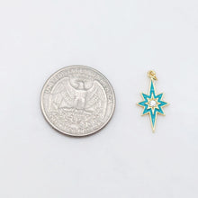 Load image into Gallery viewer, Multicolor Enamel Star Charm, 18K Gold Plated Star Pendant, 21mm, Necklace Bracelet Making Pendant S20495