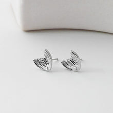 Load image into Gallery viewer, Wing Post Earrings, 11mm, Burshed Gold Earring Post, Hypoallergenic, Earring Findings, Earring Supplies D0422