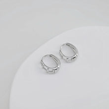 Load image into Gallery viewer, Gold Ear Hoops Pave CZ, Oval Hoops, 18.4mm, 18K Gold Plated Leverback Earrings, Huggie Hoops Earring D0571