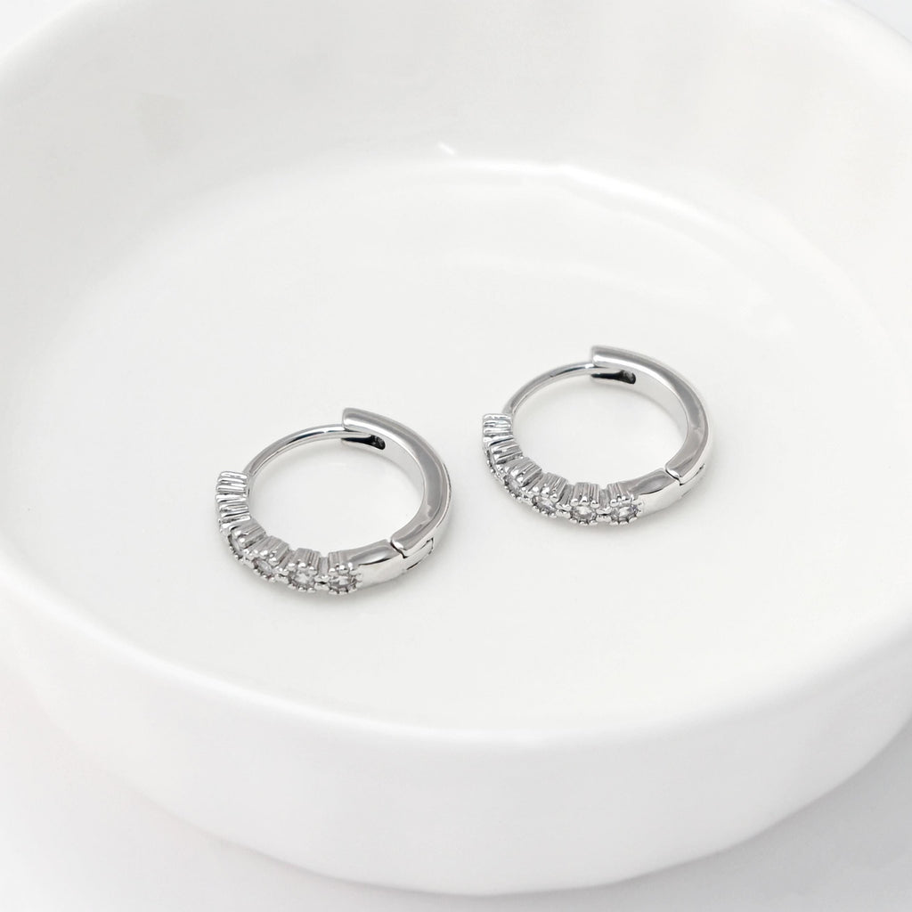 Cubic Zircon Earring Hoop, Gold Plated Huggie Hoop Earring, Leverback Earring, DIY Earring  Findings,Handmade Earring Supplies D0518-D0516