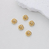 Flower Pendant, CZ Pave Flower Charms, Openwork Flower Charms, 18K Gold Plated, For Necklace And Earrings Making, Jewelry Findings D0376