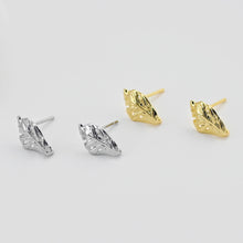 تحميل الصورة إلى عارض المعرض، عمود قرط من ورق الذهب، دبوس من الفضة الاسترلينية 925، أقراط خالية من النيكل، حلقة قرط، نتائج قرط مضادة للحساسية D0432