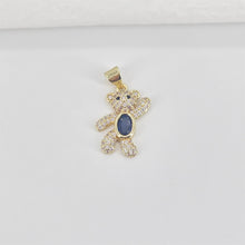 Load image into Gallery viewer, Bear Charm, Pave CZ, 18K Gold Plated Crystal, Teddy Bear Pendant, Rabbit for Jewelry Making S20784