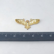 Load image into Gallery viewer, Owl Charms, 18K Gold Plated Cubic Micro Pave Charms, The Owl Pendant, Necklace charms, Jewelry Findings S20628
