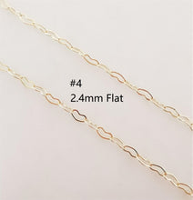 Load image into Gallery viewer, 18K Gold Cable Chain, Vine Chain, Heart Chain, Loose Chains For Jewelry, Unfinished Chain, Hypoallergenic, Necklace Making Findings ZX068
