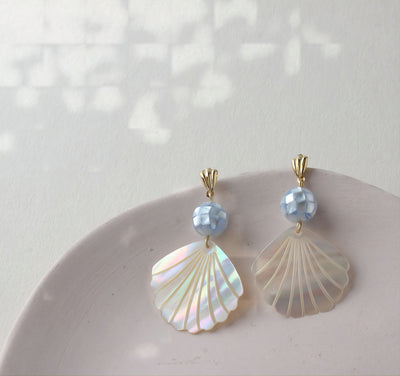 10pcs Leaf Shape Shell Pendant, Shell Pendant, Shell Charm, Earring Making Findings, Jewelry Making Findings GK020