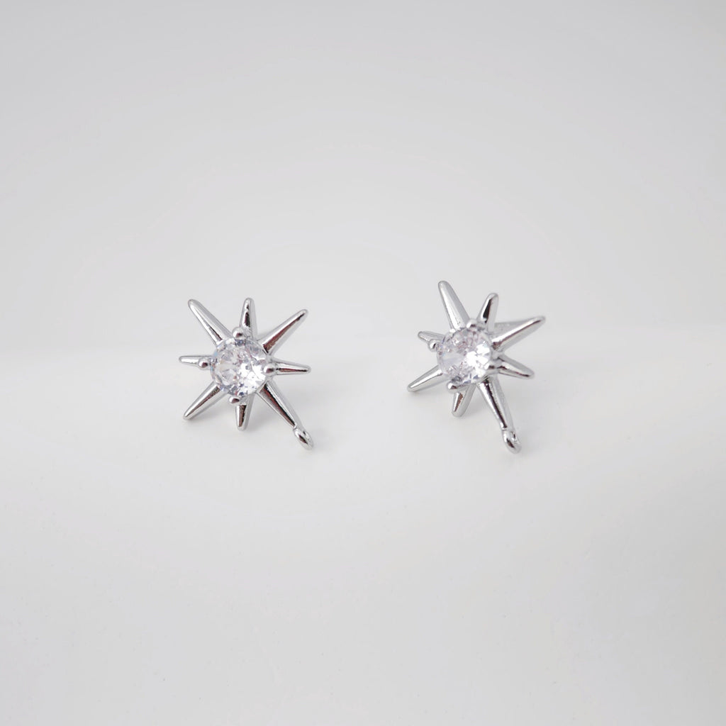 أقراط مكعبة مرصعة بالنجوم، ذهبية/فضية، أقراط من الفضة الاسترلينية 925 خالية من النيكل، نتائج أقراط مضادة للحساسية ZX249