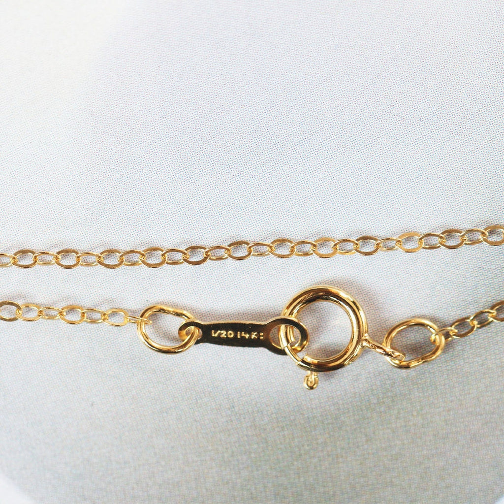 16/18 inch-14K Gold Filled Finished Chain- 1.25mm Flat Cable Chain with Spring Clasp, Ready for Wear, Finished Oval Chains, B003