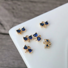 Load image into Gallery viewer, 10pcs Tiny Bow Connector, 14k Gold CZ Pave Pendant, Bracelet Necklace Pendant, Real Gold Plated, Jewelry Findings HL105-F103