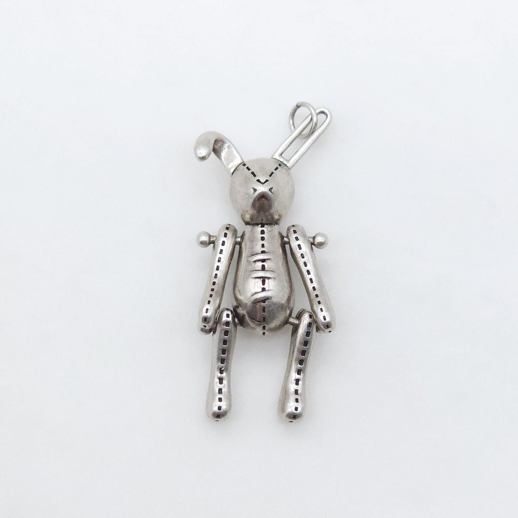 حُلي أرنب ثلاثية الأبعاد، قلادة أرنب مطلية بالذهب/الفضة عيار 18 قيراطًا، 42 مم، قلادة حيوان، حُلي قلادة، قطع مجوهرات S20355