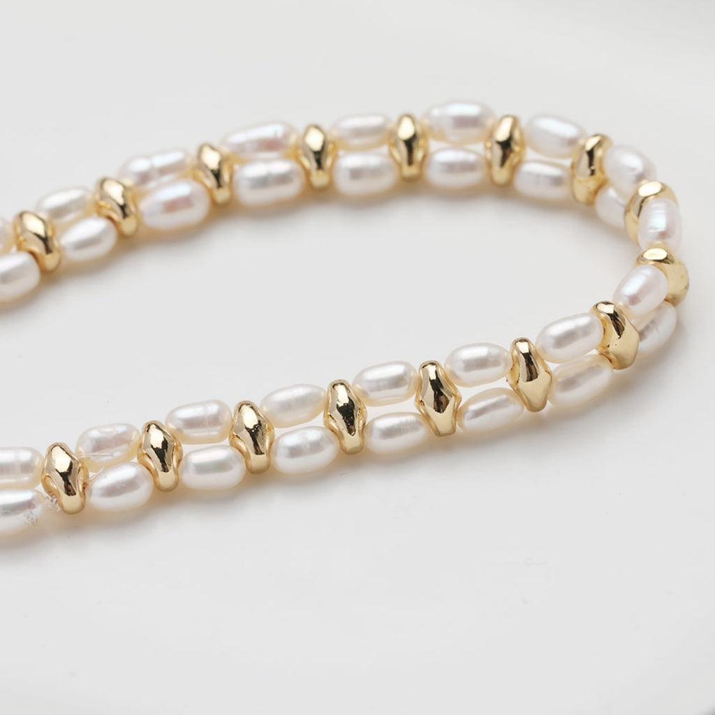 Cuentas espaciadoras de doble agujero, cuentas en forma de diamante, chapadas en oro, accesorio para hacer pulseras y collares, GZ525