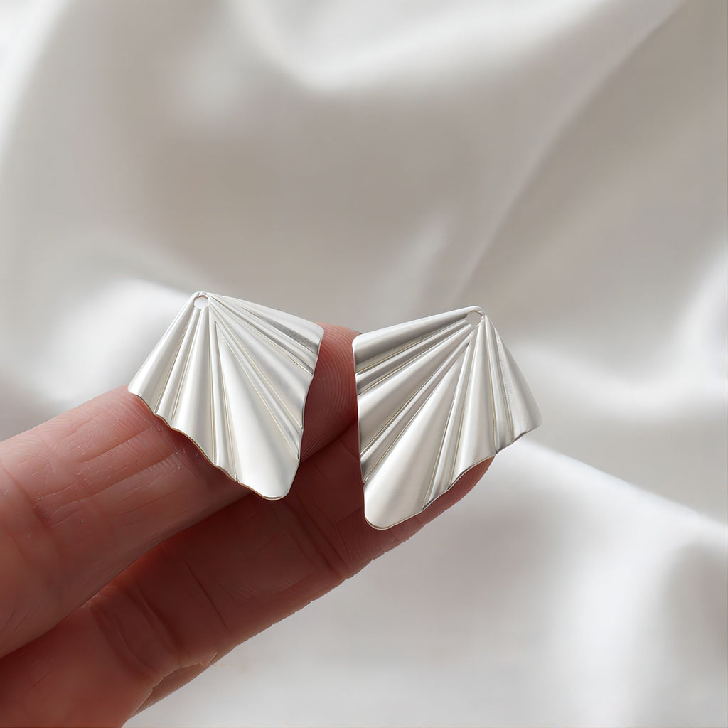 Rhombus Shaped Ruffled Textured Pendant, Charm, 14K Gold/Silver Plated, Jewelry Making Findings JH014