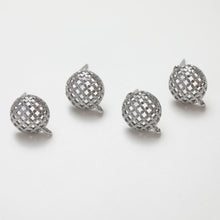 Load image into Gallery viewer, 14K Gold Round Post Stud, S925 Silver Pin, Openwork Round Stud Earring Nickel Free, Hypoallergenic Earring Findings GZ250