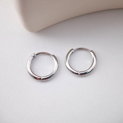 18K Gold Plated Round Hoop Earring, Huggie Hoops Earring Parts, Spring Ear Hoops, 18.3*19.6mm, hoop earrings D0121