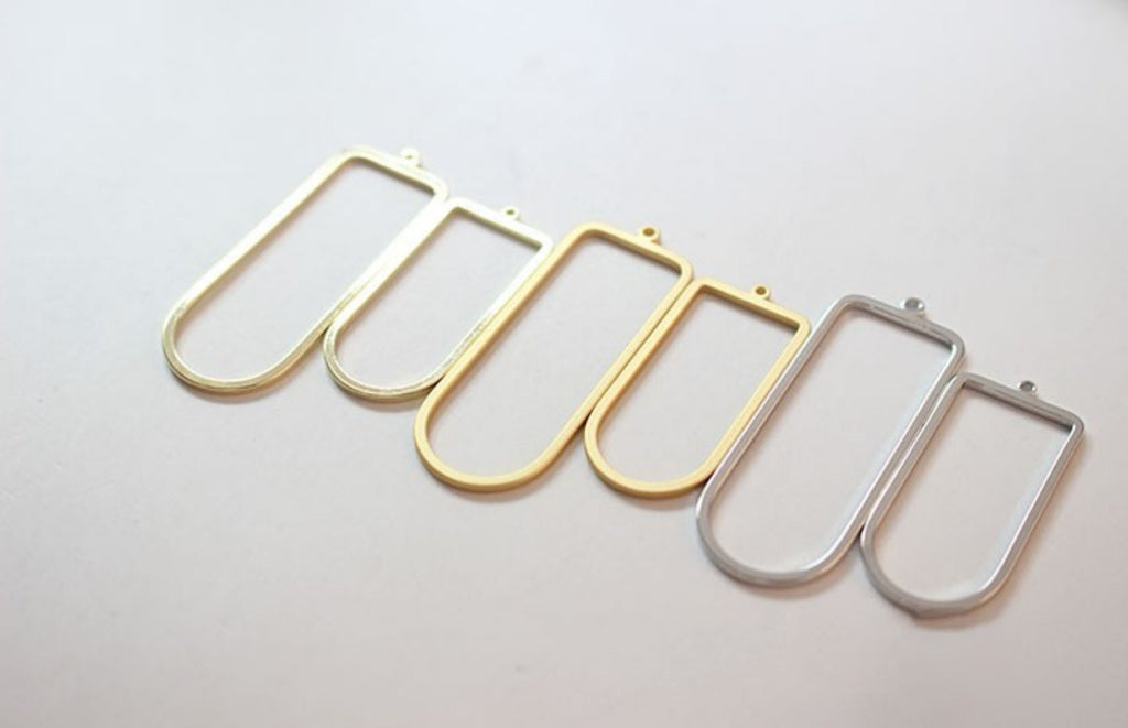 10 colgantes calados con forma de arco, chapados en oro de 14 quilates, plata y oro mate, para collares y bisutería ZZ089