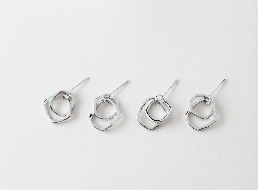 Irregular Minimalist Earring Post, 14K Gold S925 Silver Pin Nickel Free Earrings, Hypoallergenic Earring Findings JJ001