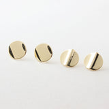 10pcs 18K Gold Round Post With Loop, Wave Round Stud Earring Nickel Free, 15mm, Hypoallergenic Earring Findings BB077