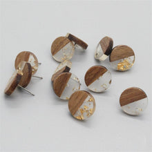 Load image into Gallery viewer, 10PCS Round Geometric Wooden Earring Findings, Nickel Free, Earring Finding PS033-JT007