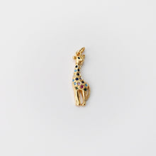 Load image into Gallery viewer, Giraffe Pendant, Unicorn Pendant, 18K Gold Plated Animal Charm, Multicolor Pave CZ, Bracelet Necklace Making Charm, Jewelry Findings