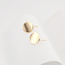 Load image into Gallery viewer, 10pcs 18K Gold Round Post With Loop, Bent Round Stud Earring Nickel Free, S925 Silver Pin, 10mm, Hypoallergenic Earring Findings ZX254
