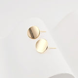 10pcs 18K Gold Round Post With Loop, Bent Round Stud Earring Nickel Free, S925 Silver Pin, 10mm, Hypoallergenic Earring Findings ZX254