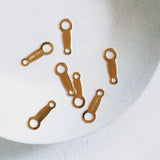 10PCS 14K Gold Filled Thin Quality Tags for Necklace/Bracelet Making, 8mm, 1/20 14K, B019