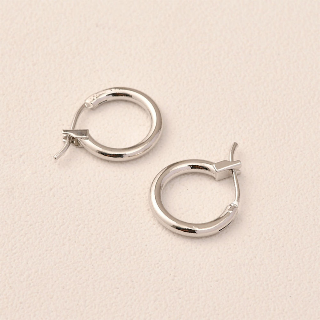 14K Gold Plated Round Hoop Earring, Huggie Hoops Earring Parts, Spring Ear Hoops, 15mm, 16mm, hoop earrings LL120-ZX7035