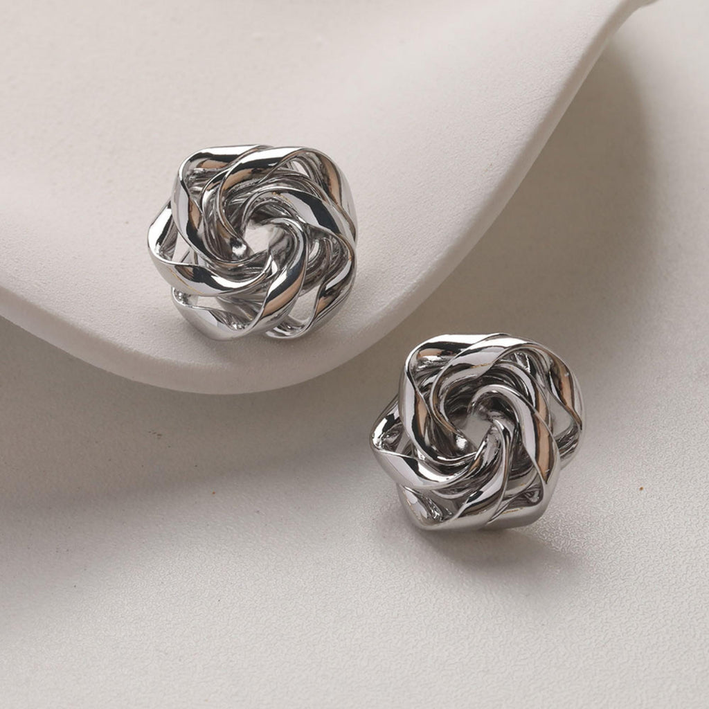 Flower Earring Post, 14K Gold/Silver, S925 Silver Pin Nickel Free Earrings, Flora Ear Stud with Loop GZ760