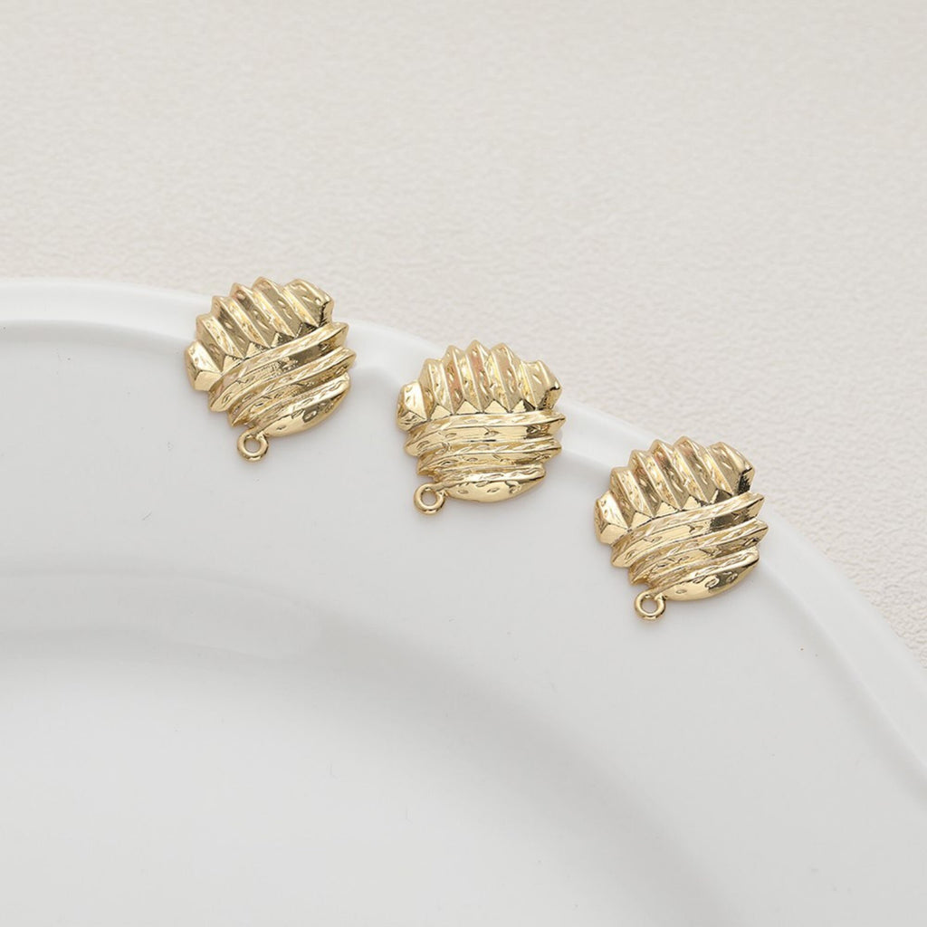 أقراط دائرية مطوية مفتوحة مع حلقة، ذهبية/فضية، مصنوعة من فضة S925 خالية من النيكل، نتائج أقراط مضادة للحساسية BB113