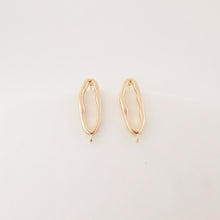 Load image into Gallery viewer, 4pcs Irregular Ear Post With Loop, S925 Silver Ear Pin Nickel Free Earrings, Geometric Ear Stud, Hypoallergenic Earring Findings ZX052