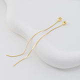 10pcs 18k Real Gold Plated Earring Back with Chain Tassels, Hypoallergenic Earring Backs for Studs, Jewelry making Findings ZX363