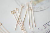 14K Gold Filled Eye Pins- 10PCS 23/2527 Gauge Eye Head Pins, O Pins, Gold Filled Jewelry Making Supply B032
