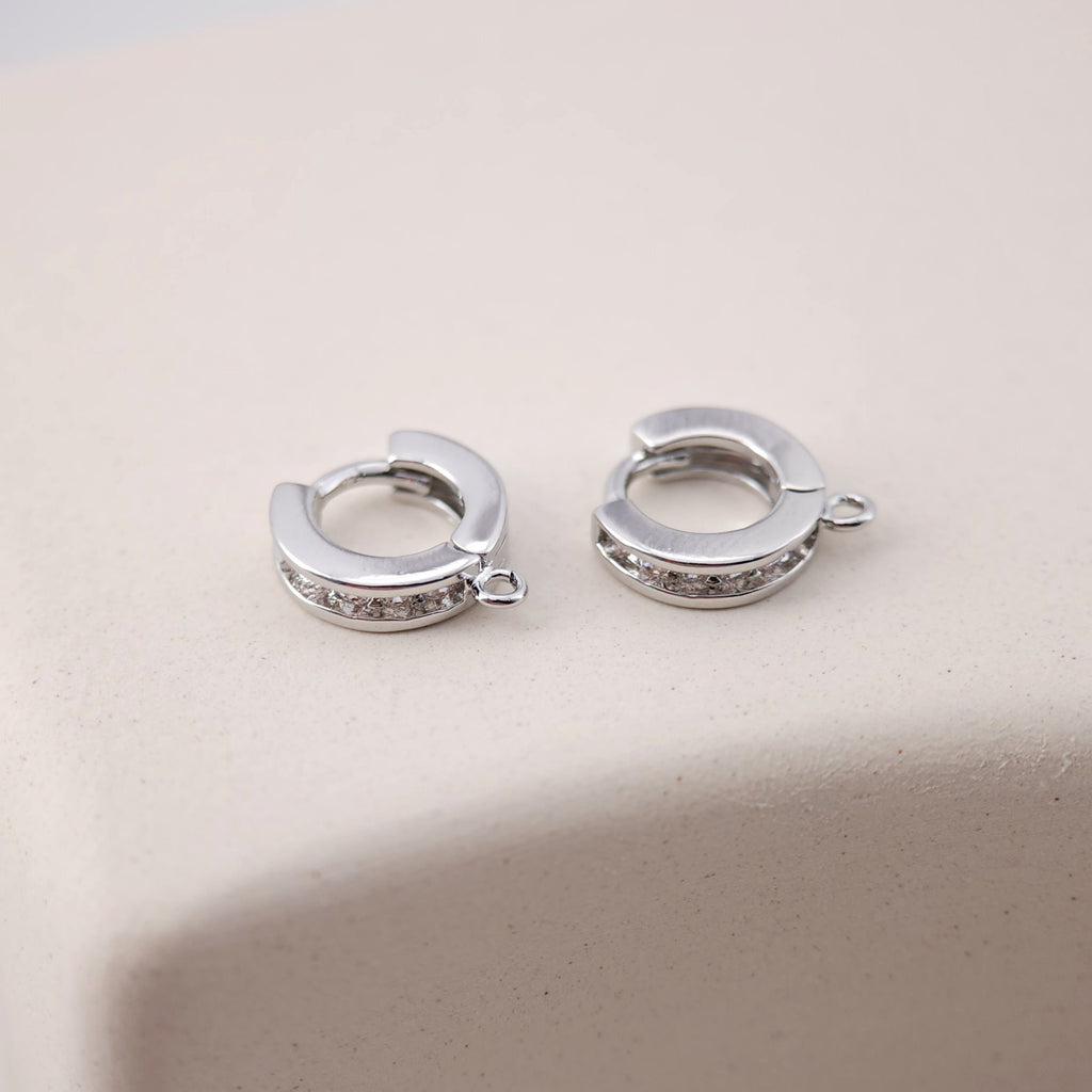 أقراط دائرية مرصعة بالزركونيوم المكعب، أقراط دائرية مطلية بالذهب مع حلقة، نتائج أقراط دائرية من صنعك، لوازم أقراط يدوية الصنع D0126