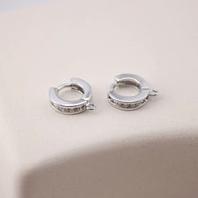 تحميل الصورة إلى عارض المعرض، أقراط دائرية مرصعة بالزركونيوم المكعب، أقراط دائرية مطلية بالذهب مع حلقة، نتائج أقراط دائرية من صنعك، لوازم أقراط يدوية الصنع D0126