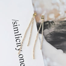 Load image into Gallery viewer, 18k Real Gold Plated Earring Back with CZ Pave Tassels, Hypoallergenic Earring Backs for Studs, Jewelry making Findings ZX361